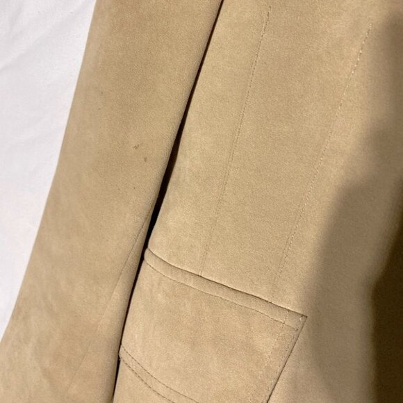 Vintage Warren K Cook John Barrymore Tan Faux Suede Blazer - Picture 8 of 13
